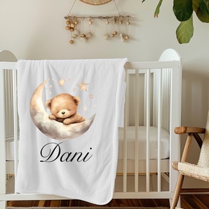 Alvó maci  mintás névre szóló body, pihe-puha baba takaróval szettben, Ruha & Divat, Babaruha & Gyerekruha, Body, , MESKA