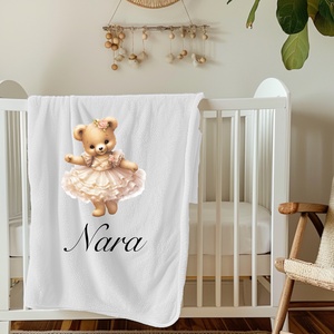 Táncoló maci  mintás névre szóló body, pihe-puha baba takaróval szettben, Ruha & Divat, Babaruha & Gyerekruha, Body, , MESKA