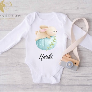 Névre szóló húsvéti body, cuki mintával, Ruha & Divat, Gyerekruha, Baba body, , MESKA
