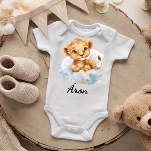 Névre szóló body, tigris mintával, rövid/ hosszú ujjú, Otthon & Életmód, Babaszoba, gyerekszoba, Babatakaró, gyerek pléd, , MESKA