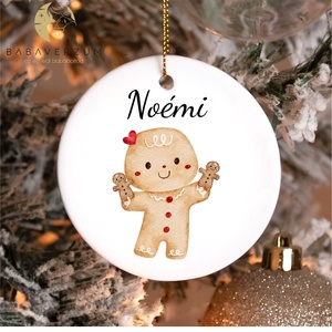 Névre szóló, karácsonyfa dísz, mézeskalács  mintával, Karácsony, Karácsonyi lakásdekoráció, Karácsonyfadíszek, , MESKA