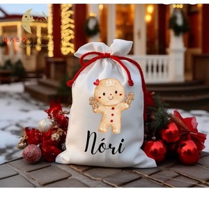 Névre szóló,  Mikulás zsák, mzi mintával, Karácsony, Mikulás, Mikulás zsák, , MESKA