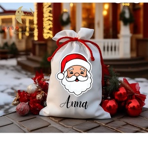Névre szóló,  Mikulás zsák, télapó mintával, Karácsony, Mikulás, Mikulás zsák, , MESKA