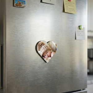 Valentin-napi Egyedi fényképes, szív alakú hűtőmágnes , Otthon & Életmód, Konyhafelszerelés, tálalás, Konyhai dekoráció, Hűtőmágnes, , MESKA