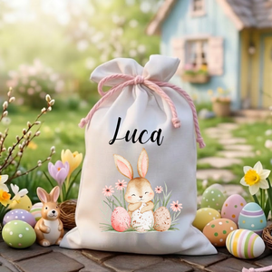 Névre szóló húsvéti tojásgyűjtő zsák , Ünnepi díszek, dekorációk, Húsvéti díszek és dekorációk, Húsvéti tojástartó, , MESKA