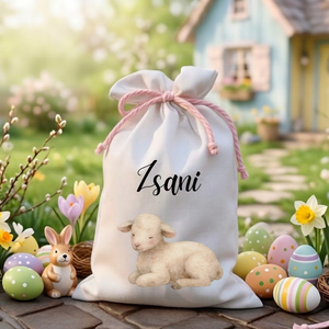 Névre szóló húsvéti tojásgyűjtő zsák , Ünnepi díszek, dekorációk, Húsvéti díszek és dekorációk, Húsvéti tojástartó, , MESKA