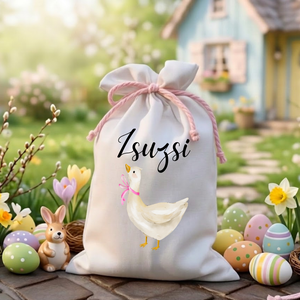 Névre szóló húsvéti tojásgyűjtő zsák , Ünnepi díszek, dekorációk, Húsvéti díszek és dekorációk, Húsvéti tojástartó, , MESKA