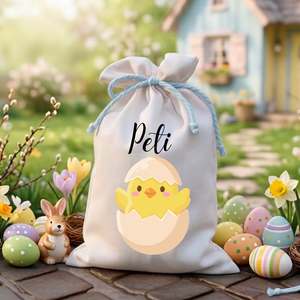 Névre szóló húsvéti tojásgyűjtő zsák , Ünnepi díszek, dekorációk, Húsvéti díszek és dekorációk, Húsvéti tojástartó, , MESKA