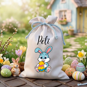 Névre szóló húsvéti tojásgyűjtő zsák , Ünnepi díszek, dekorációk, Húsvéti díszek és dekorációk, Húsvéti tojástartó, , MESKA