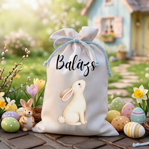 Névre szóló húsvéti tojásgyűjtő zsák , Ünnepi díszek, dekorációk, Húsvéti díszek és dekorációk, Húsvéti tojástartó, , MESKA