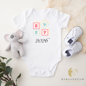 Bababejelentő body egyedi mintával - Meska.hu