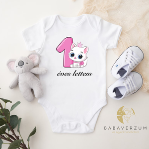 1 éves lettem szülinapos bababody, hosszú/ rövid ujjú  - Meska.hu