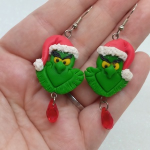 Grinch  - ékszer - fülbevaló - lógó fülbevaló - Meska.hu