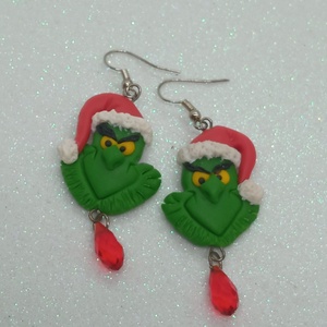 Grinch  - ékszer - fülbevaló - lógó fülbevaló - Meska.hu