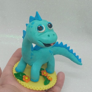 Blublu Dínó Egyedi Örök Tortadísz  - otthon & életmód - konyhafelszerelés, tálalás - sütés, főzés - sütidísz - Meska.hu