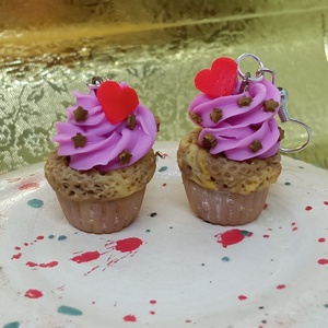 Muffin fülbevaló  - ékszer - fülbevaló - lógó fülbevaló - Meska.hu