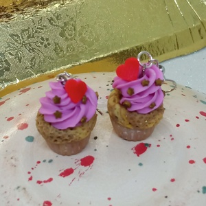 Muffin fülbevaló  - ékszer - fülbevaló - lógó fülbevaló - Meska.hu