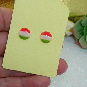 Ici Trikolor Bedugós  fülbevaló  - ékszer - fülbevaló - pötty fülbevaló - Meska.hu