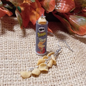 Chips fülbevaló  - ékszer - fülbevaló - lógó fülbevaló - Meska.hu