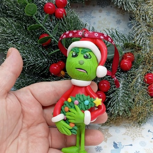 Grinch Karácsonyfadísz grincs - karácsony - karácsonyi lakásdekoráció - karácsonyfadíszek - Meska.hu