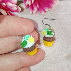 Citrusos Muffin fülbevaló  - ékszer - fülbevaló - lógó fülbevaló - Meska.hu