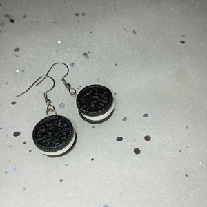 icipici Oreo keksz fülbevaló  - ékszer - fülbevaló - lógó fülbevaló - Meska.hu