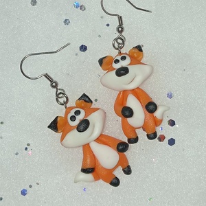 Róka  fülbevaló  - ékszer - fülbevaló - lógó fülbevaló - Meska.hu