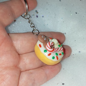 Karácsonyi fánk kulcstartó  - táska & tok - kulcstartó & táskadísz - kulcstartó - Meska.hu