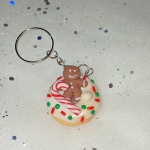Karácsonyi fánk kulcstartó  - táska & tok - kulcstartó & táskadísz - kulcstartó - Meska.hu