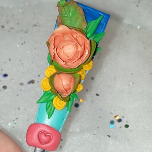 Virágos  kávéskanál teáskanál  - Meska.hu