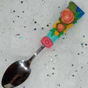 Virágos  kávéskanál teáskanál  - otthon & életmód - konyhafelszerelés, tálalás - tálalás - bögre & csésze - Meska.hu