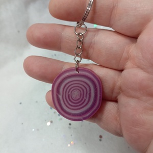 Lila hagyma szelet kulcstartó  - táska & tok - kulcstartó & táskadísz - kulcstartó - Meska.hu