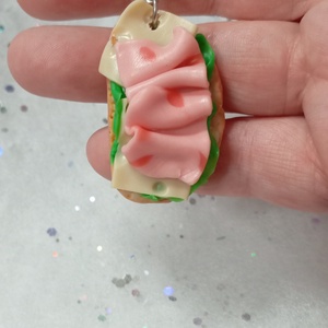 Retró gépsonkás szendvics kulcstartó  - táska & tok - kulcstartó & táskadísz - kulcstartó - Meska.hu