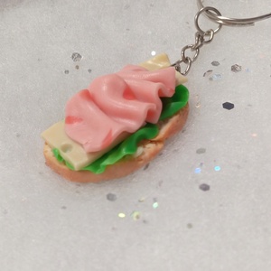 Retró gépsonkás szendvics kulcstartó , Táska & Tok, Kulcstartó & Táskadísz, Kulcstartó, Ékszerkészítés, Gyurma, MESKA
