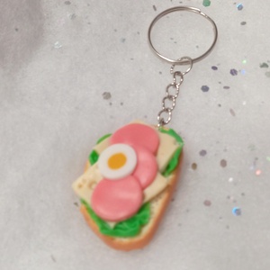 Retró parizeres szendvics kulcstartó , Táska & Tok, Kulcstartó & Táskadísz, Kulcstartó, Ékszerkészítés, Gyurma, MESKA