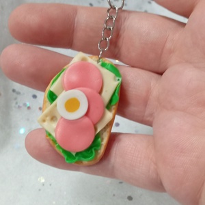 Retró parizeres szendvics kulcstartó  - táska & tok - kulcstartó & táskadísz - kulcstartó - Meska.hu