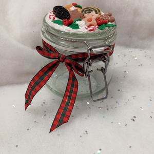 Nagy Karácsonyi Nasis - Cukorkás üveg  - otthon & életmód - konyhafelszerelés, tálalás - flaska, csatos üveg - Meska.hu