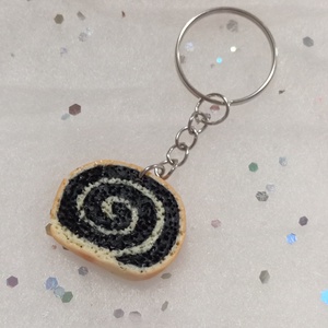 Mákos bejgli kulcstartó  - táska & tok - kulcstartó & táskadísz - kulcstartó - Meska.hu