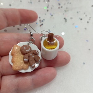 Karácsonyi reggeli fülbevaló   - ékszer - fülbevaló - lógó fülbevaló - Meska.hu