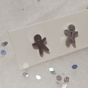 Nemesacél Mézeskalács emberke , Mézi bedugós fülbevaló kávé bögre , Ékszer, Fülbevaló, Pötty fülbevaló, Ékszerkészítés, MESKA