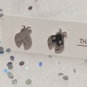 Nemesacél Pici Katica  bedugós fülbevaló kávé bögre  - Meska.hu