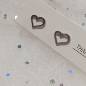 Nemesacél Pici szívecske, szív   bedugós fülbevaló kávé bögre  - Meska.hu