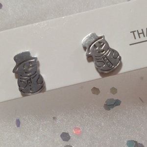 Nemesacél Pici hóember  bedugós fülbevaló kávé bögre  - Meska.hu