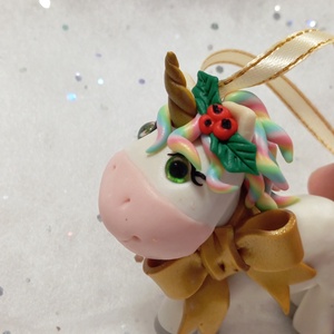 Csoda patás unikornis Karácsonyfadísz gyermekbarát karácsonyfa dísz, karácsonyi dekor  - karácsony - karácsonyi lakásdekoráció - karácsonyfadíszek - Meska.hu