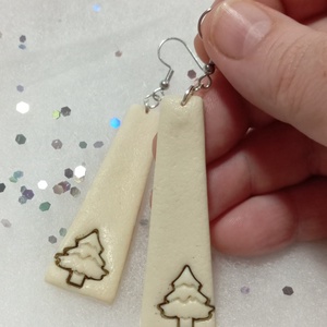 Elegáns Ünnepi minimalista   fülbevaló  , Ékszer, Fülbevaló, Lógó fülbevaló, Ékszerkészítés, Gyurma, MESKA