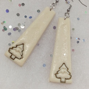 Elegáns Ünnepi minimalista   fülbevaló   - ékszer - fülbevaló - lógó fülbevaló - Meska.hu