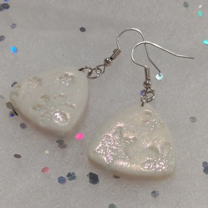 Elegáns Szikrazó hó minimalista   fülbevaló  , Ékszer, Fülbevaló, Lógó fülbevaló, Ékszerkészítés, Gyurma, MESKA