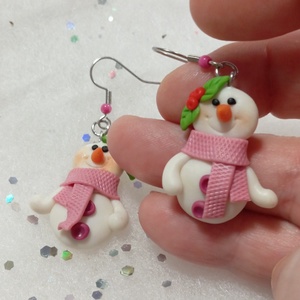 Cuki Hóemberke sállal fülbevaló   - ékszer - fülbevaló - lógó fülbevaló - Meska.hu