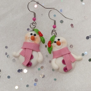 Cuki Hóemberke sállal fülbevaló  , Ékszer, Fülbevaló, Lógó fülbevaló, Ékszerkészítés, Gyurma, MESKA