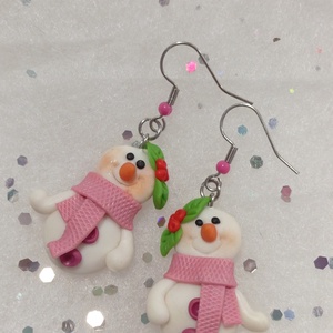 Cuki Hóemberke sállal fülbevaló   - ékszer - fülbevaló - lógó fülbevaló - Meska.hu